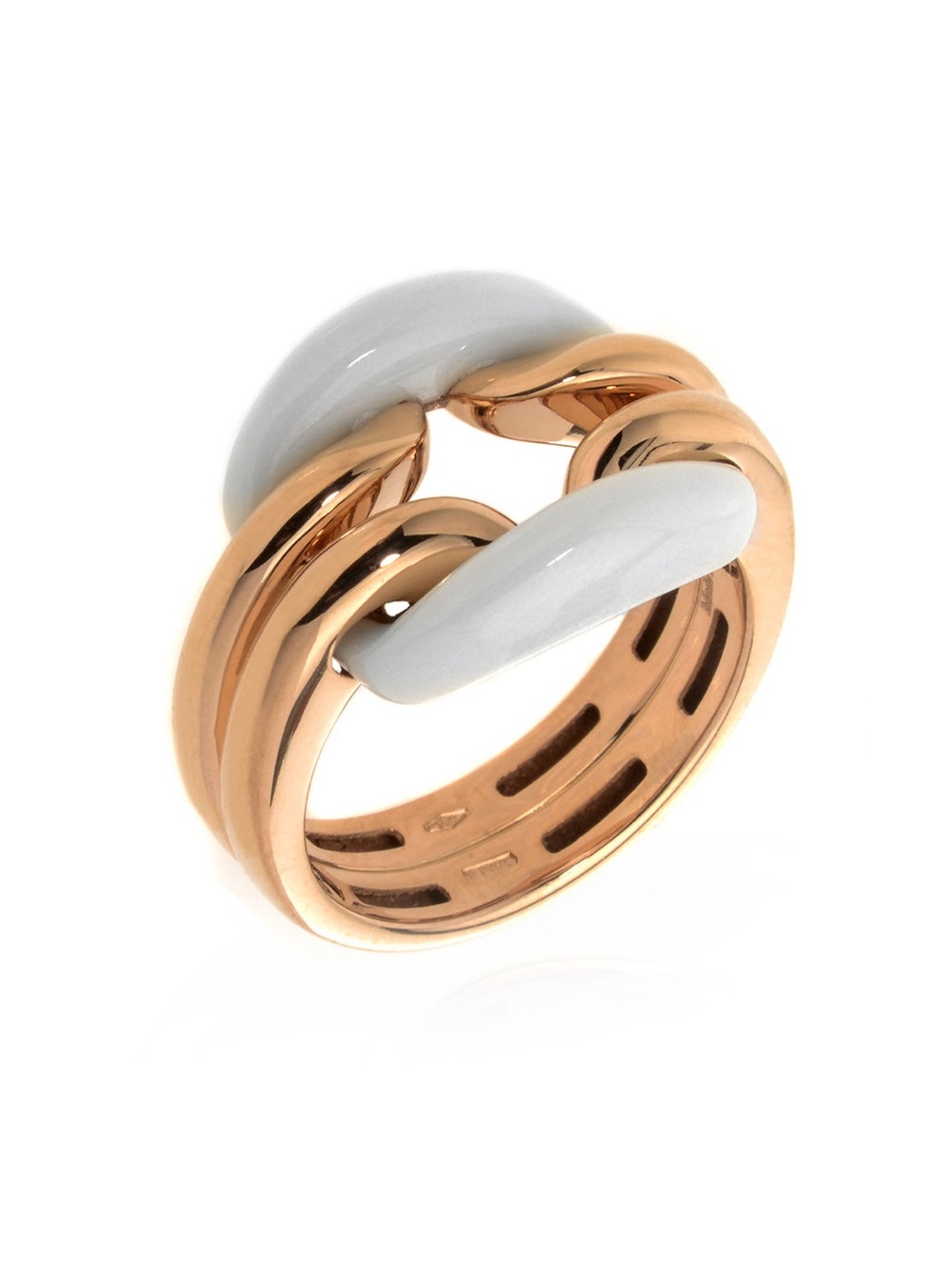 Damiani 18K Rose Gold Diamond & Agate Ring